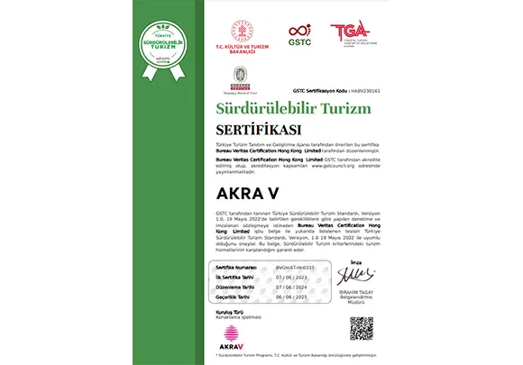 Akra Hotels Sertifika Card