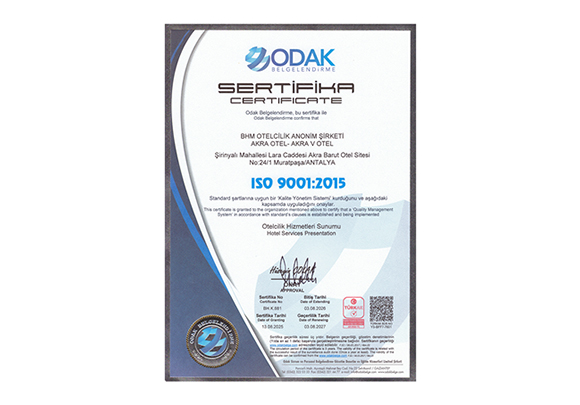 Akra Hotels Iso Odul 5