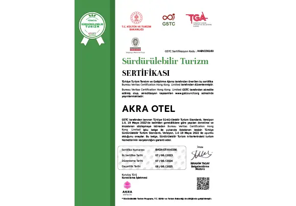 Akra V Surdurulebilirlik Sertifikasi Card